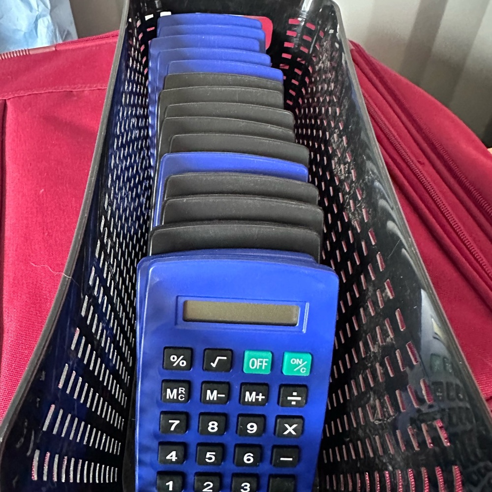 Blue and Black Calculators